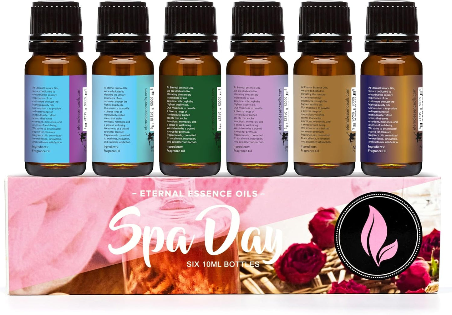 Eternal Essence Oils Beach Set of 6 Premium Fragrance Oils - Includes White Sand, Ocean Breeze, Honolulu Sun, Mermaid, Caribbean Escape, and Sun & Sand Scented Oils - 10ML