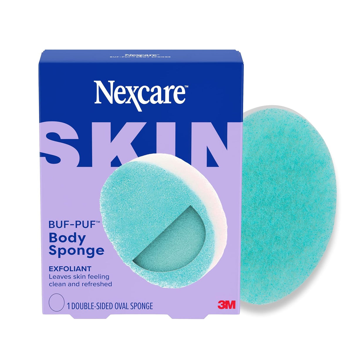 Nexcare BUF-PUF Body Sponge, Exfoliating, 1 Sponge