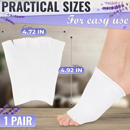 Gel Toe Separator Socks for Women, Soft Cotton, Fits US Sizes 6-10