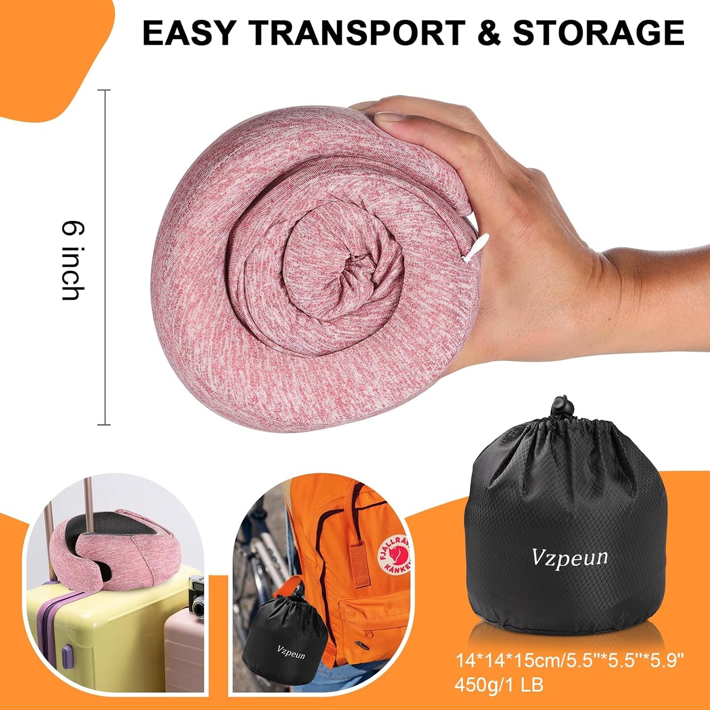 Travel Pillow - Hooded Neck Pillow Airplane Memory Foam Filling for Plane, Office, Cars Sleeping, Road Trip, Long Flights, Airplane Travel Essentials, Includes Eye Mask & Earplugs (Green)