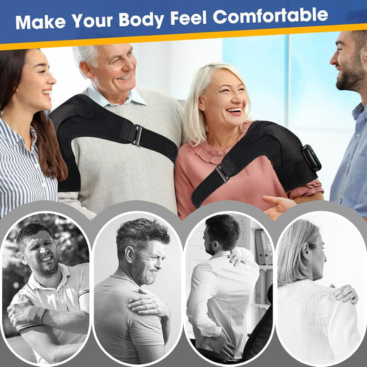 WoloyHeatie Cordless Shoulder Heating Pad with Massage, FSA Eligible Items