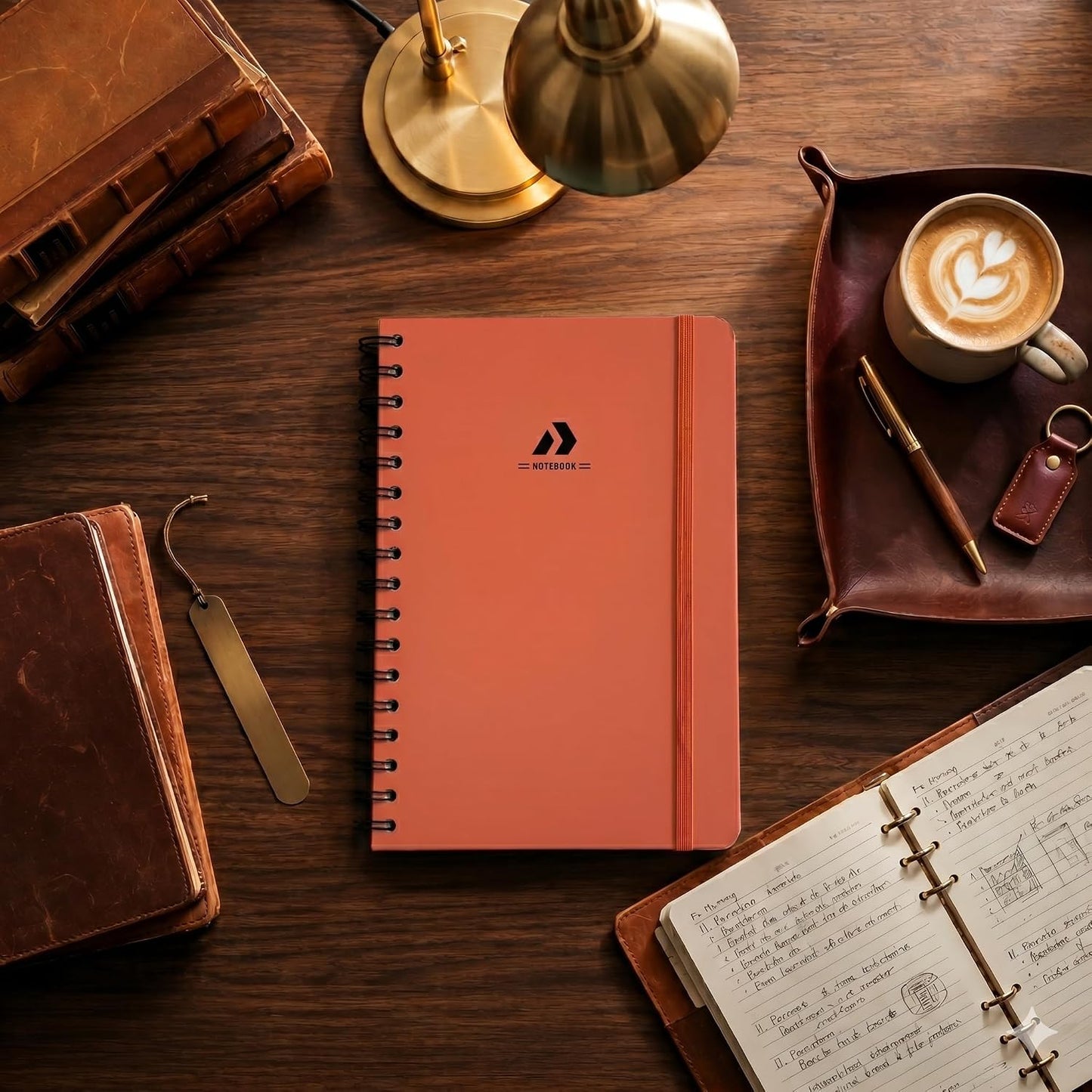 Nextnoid Lined Spiral Notebook Journal For Women & Men - A5(5.8" x 8.3") 170 Pages, Hardcover Notebooks for Work & Note Taking, College Ruled Journals for Writing - Grey