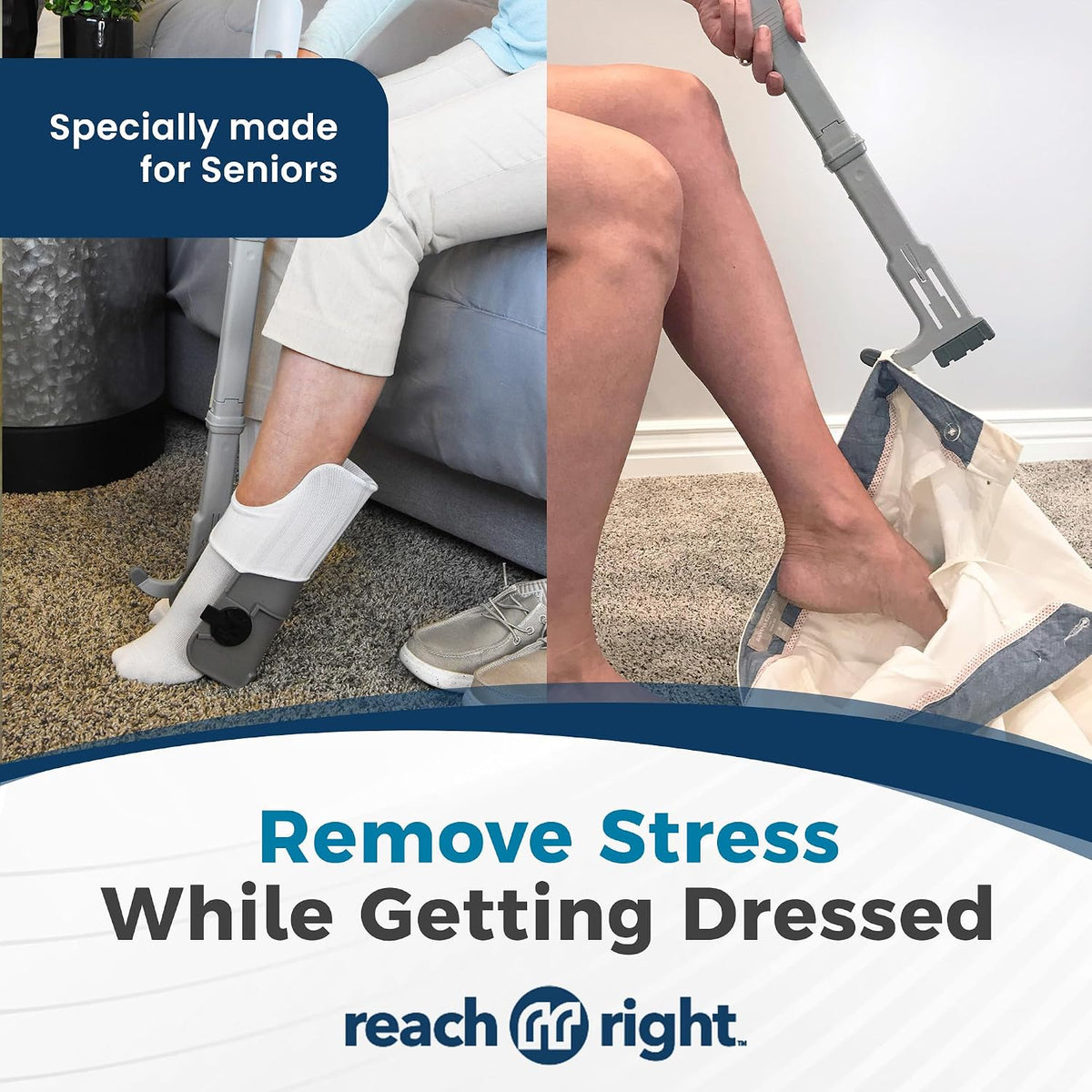 Easy Reach Right Compression Sock Aid 4-in-1 Kit, with Sock Remover