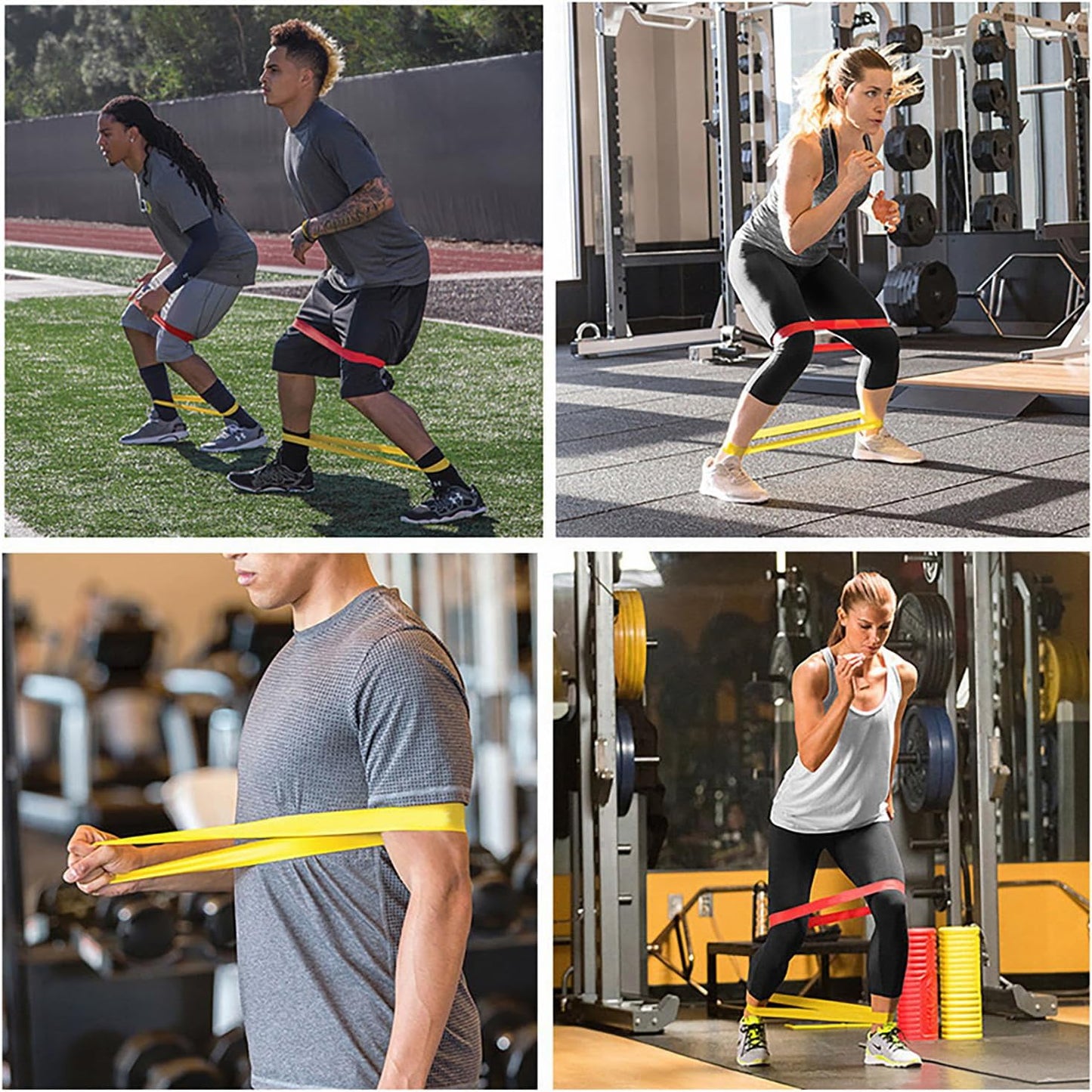 Resistance Loop Exercise Bands Set of 5-5 Different Resistance Levels Workout Bands, Elastic Stretch Bands for Legs, Glutes, Yoga, Pilates, Physical Therapy & Strength Training