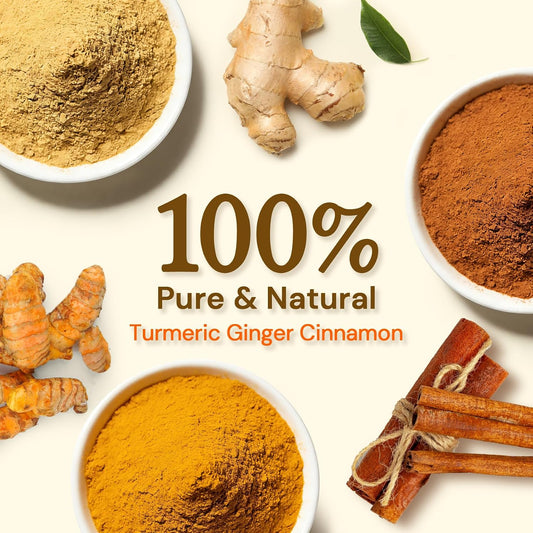 Turmeric Ginger Cinnamon Tea Bags, No Sugar, No Caffeine, 120 Count