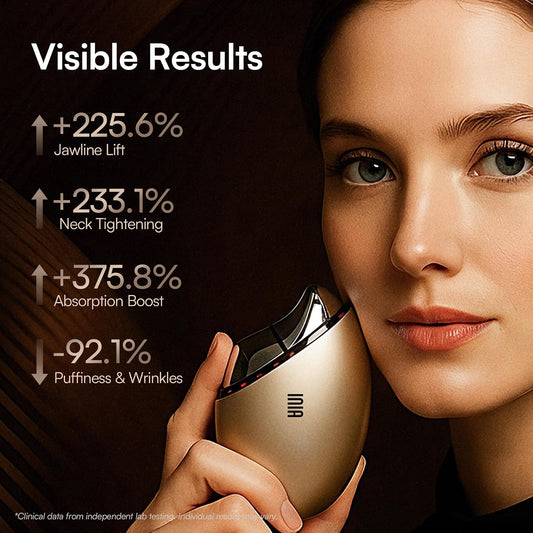 INIA 7-in-1 Red Light Therapy for Face and Neck Gua Sha Facial Tool Device