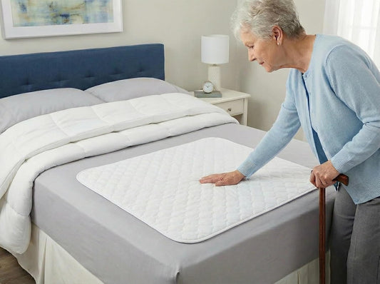 RMS Ultra Soft 4-Layer Washable and Reusable Incontinence Bed Pad, 34"x36"