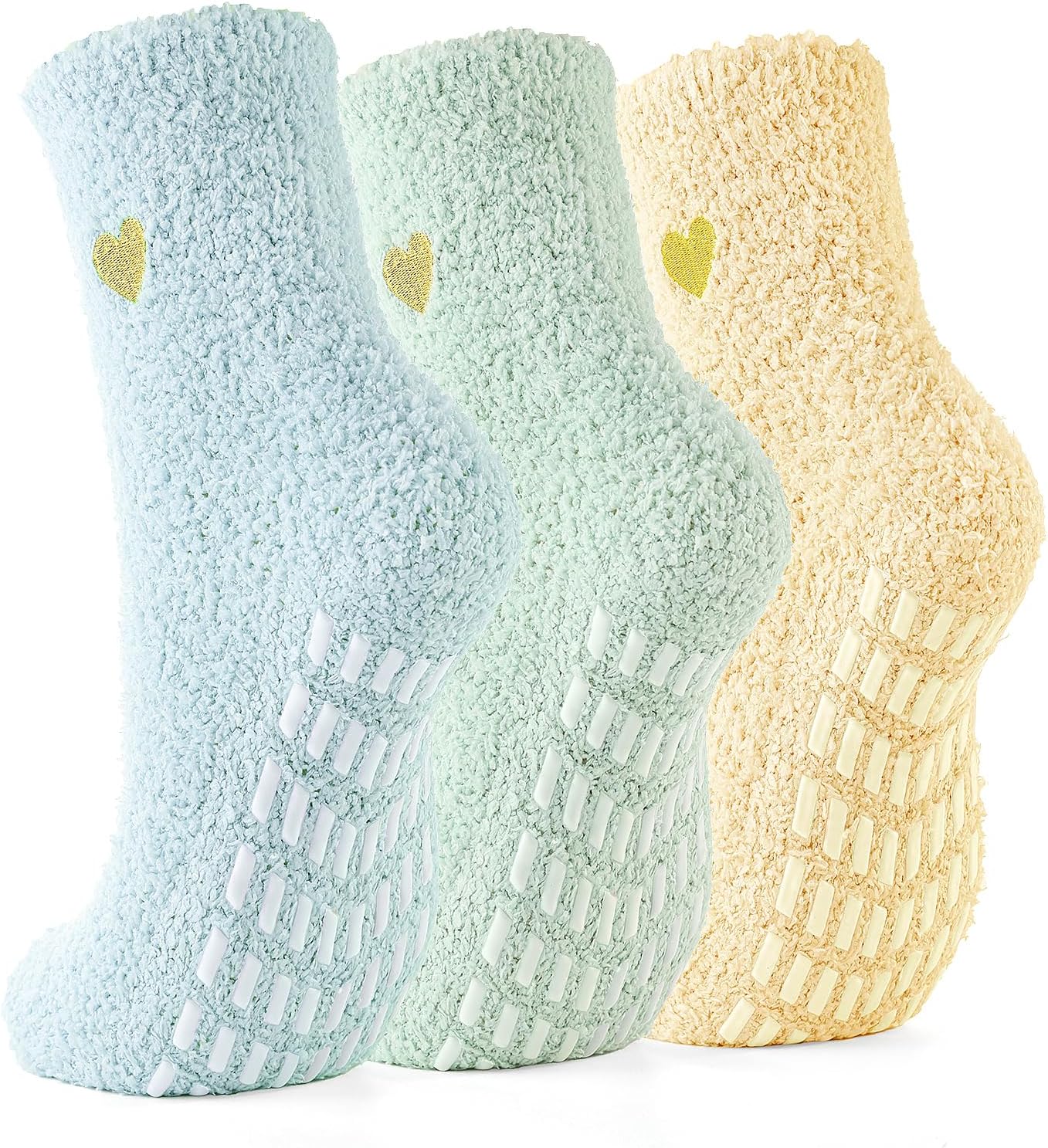 Slipper Socks for Women Men Grip Hospital Socks with Grips Fuzzy Non Slip Warm Womens Gifts