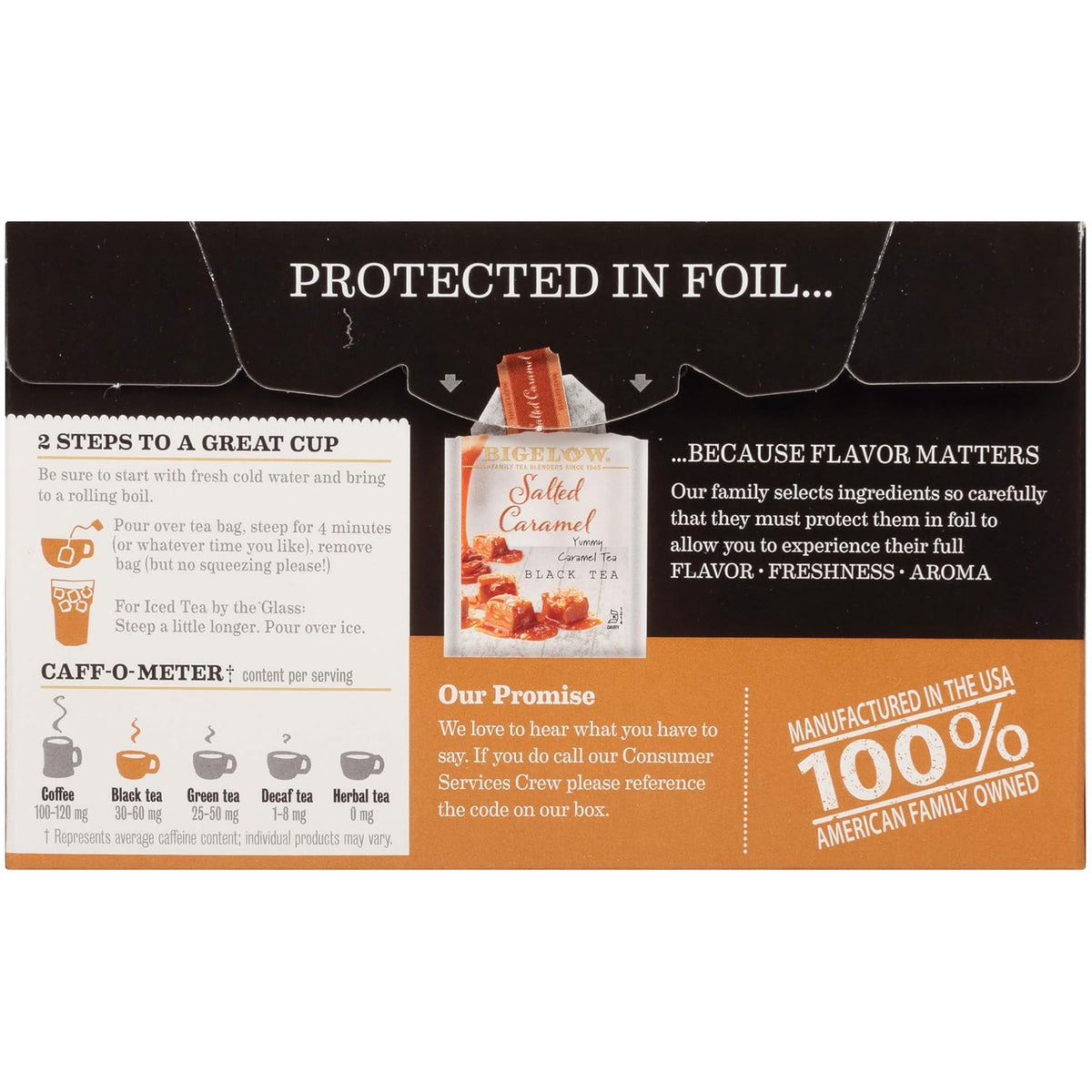 Bigelow Tea Salted Caramel Black Tea, 18 Count (Pack of 6)
