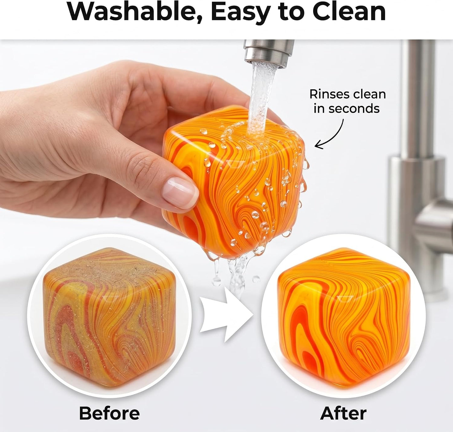 4 Pack Stress Balls Squishy Toys, 2 Inch Durable Slow Rising Stress Relief Sensory Squeeze Toys for Adults and Kids, Birthday Gifts, Party Favors, Classroom Prizes