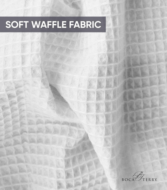 Women’s Waffle Robe by Boca Terry, Kimono Style Lightweight Summer Robe