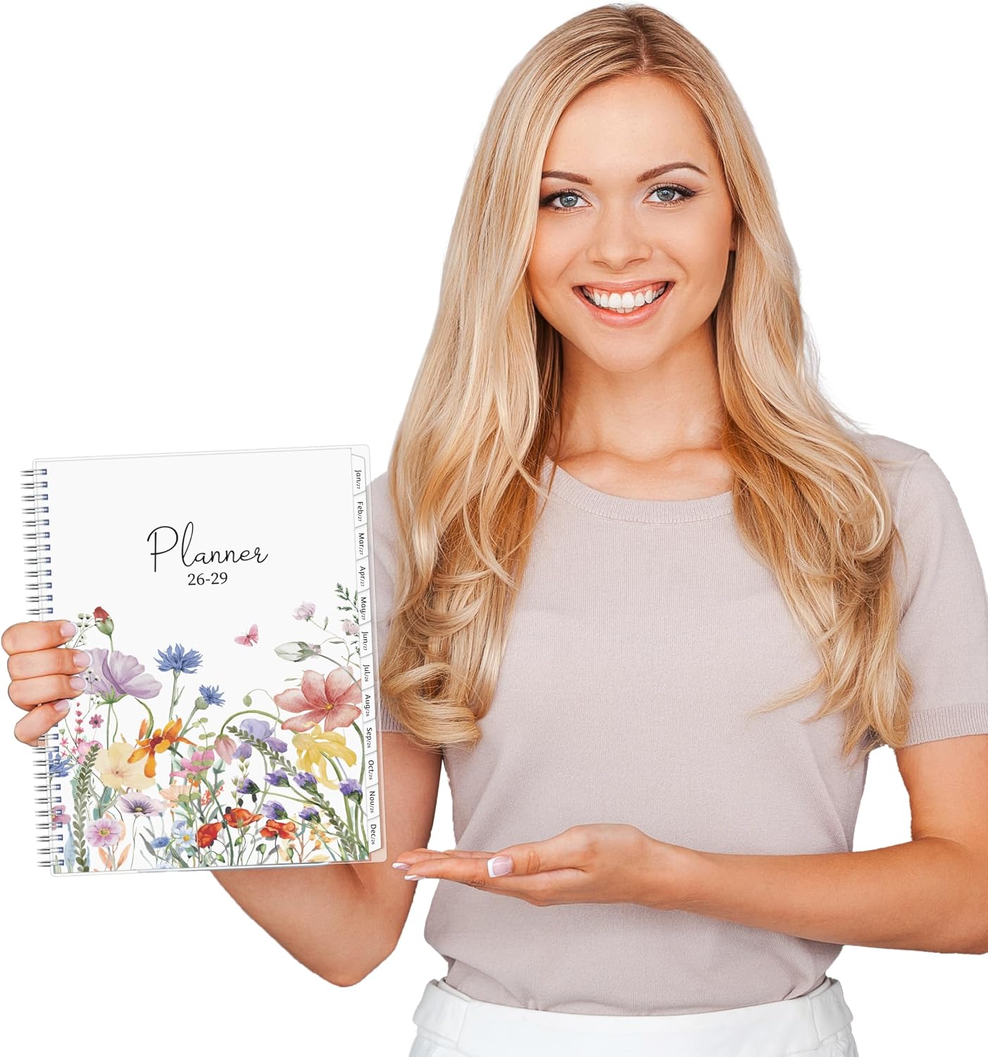 Monthly Planner 2026-2029, 36 Months Calendar Planner 2026-2029 from Jul 2026 – Jun 2029, 8.5'' x 11'' with Ruled Spread, Flexible Cover, Spiral Wirebound, Pocket, Coated Tabs, Notes & Habit Tracker