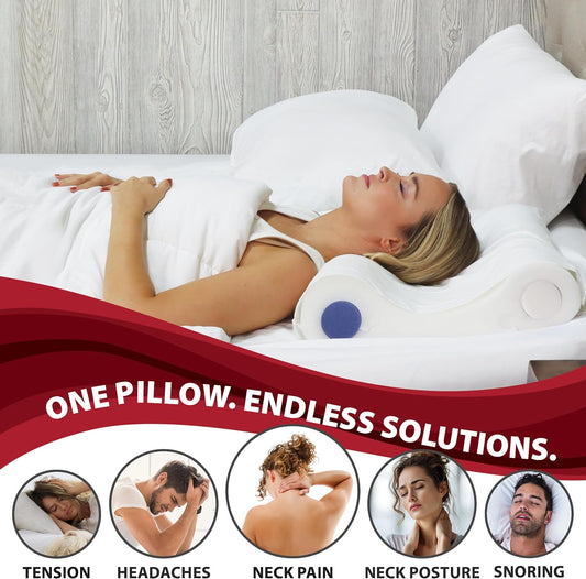 Adjustable Cervical Pillow for Neck Pain Relief, Side & Back Sleepers