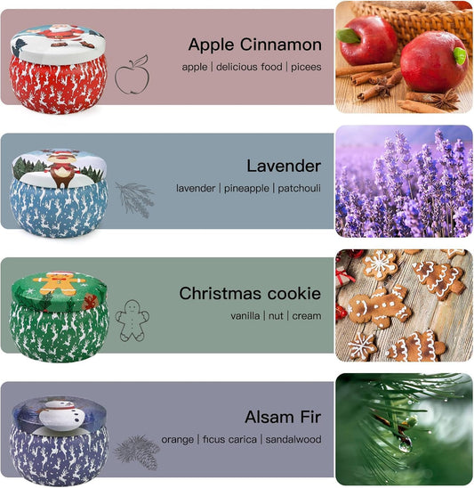 Scented Candles Gift Set, 8 Pack Soy Wax Candles for Women, Fresh Floral Summer Aromatherapy Scents for Home, Birthday, Thank You, Housewarming Gifts