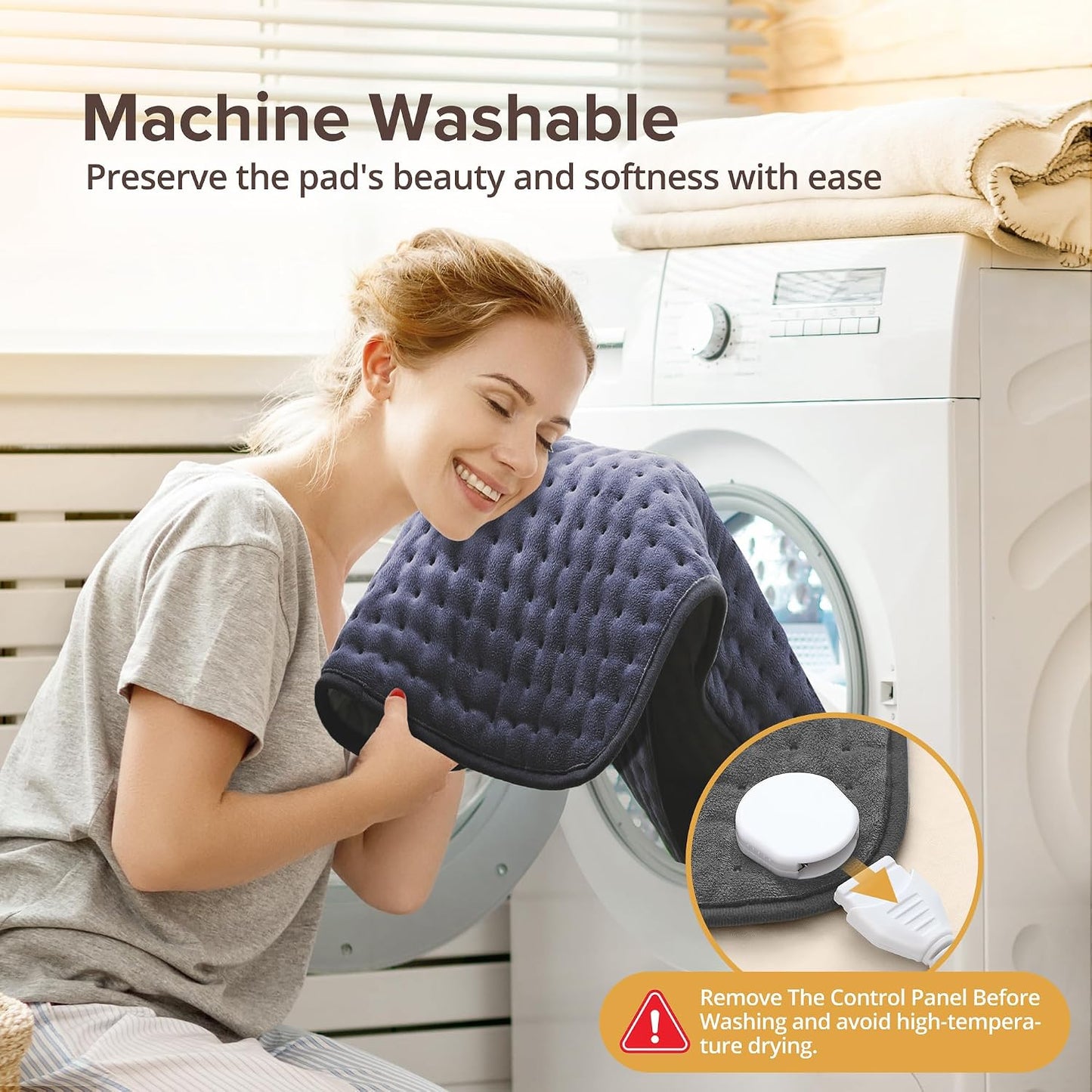 Heating Pad for Back Pain Relief, FSA Eligible HSA,17" x 33" Extra Large Heating Pads for Cramps, Electric Heating Pad with 6 Temperature Controller, Moist & Dry Heat, Auto Shut-Off, Machine Washable