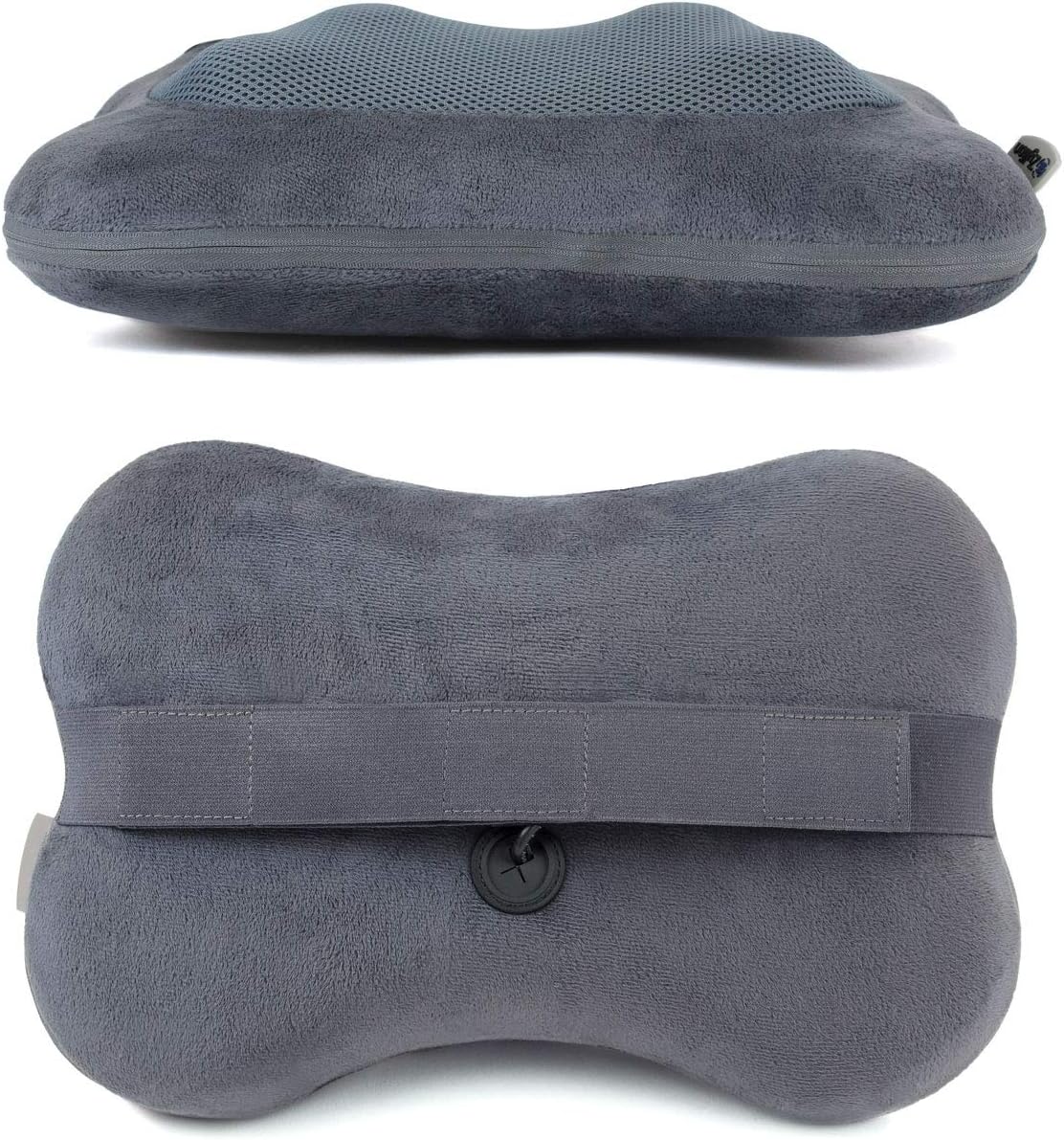 Zyllion Shiatsu Back and Neck Massager with Heat - 3D Electric Kneading Deep Tissue Massage Pillow for Muscle Pain Relief, Black, ZMA-13