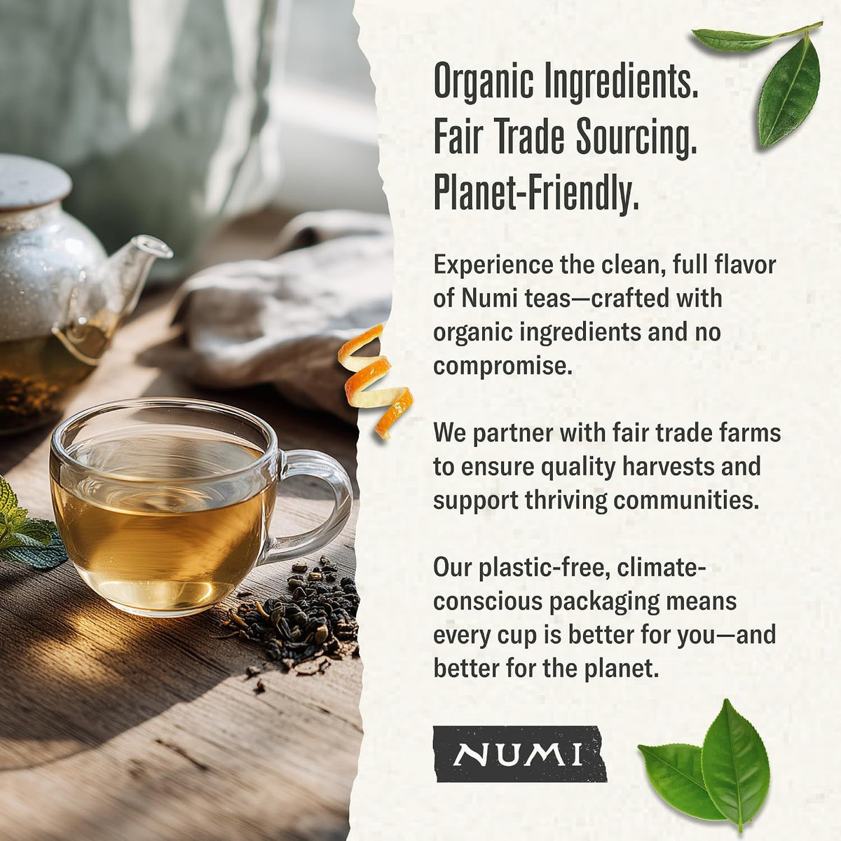 Numi Organic Gunpowder Green Tea, 54 Green Tea Bags, Medium Caffeine