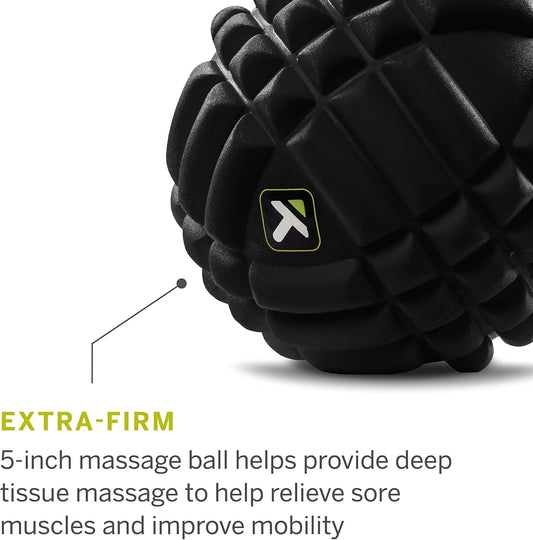 TRIGGERPOINT Performance Grid X Massage Ball for Deep Tissue Massage and Exercise Recovery, Black