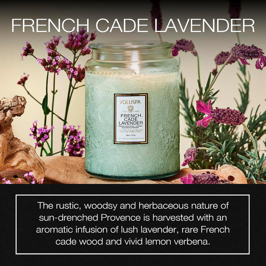 Voluspa Baltic Amber Candle, 18 oz, Coconut Wax Blend, Scented Candles for Home, 100 Hour Burn Time, Candle Jar