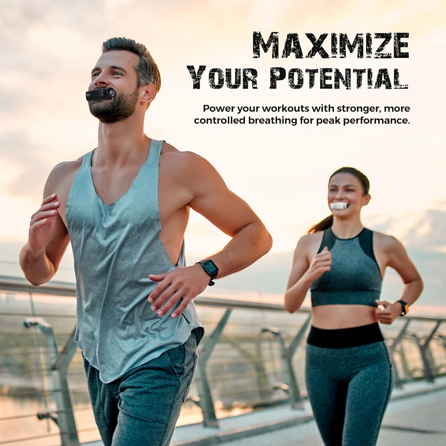 Breathing Trainer | Premium Silicone Trainer | Boost Breathing Patterns | Adjustable Resistance Levels | Compact, Portable, and Easy to Maintain (Black)