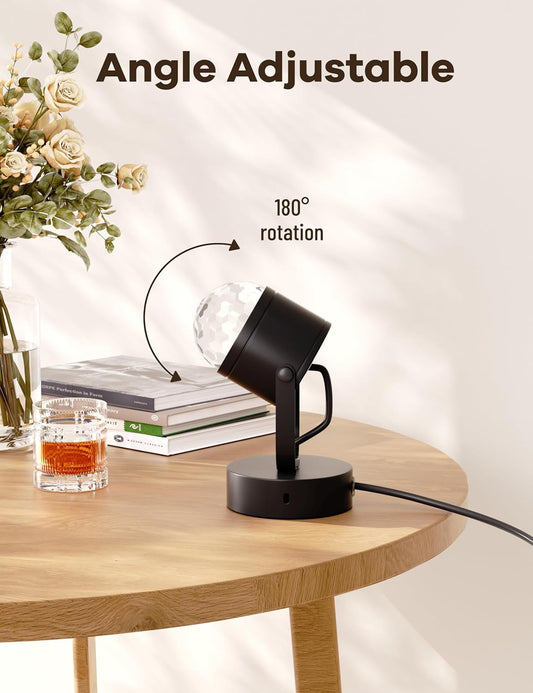 Joyzy Plug in Dynamic Ocean Wave Table Lamp Water Ripple Night Light Projector for Room Christmas Party Decoration Lighting Color Changing Ambient Lamp Vivid Water Wave Effect Lights Projection