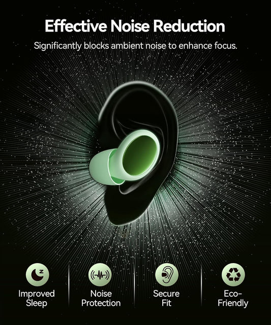 45dB Ear Plugs for Sleeping Noise Cancelling Ear Plugs for Noise Reduction & Snoring, Concerts, Earplugs for Sleep,Sider Sleepers Airplane, Silicone Earplugs Reusable