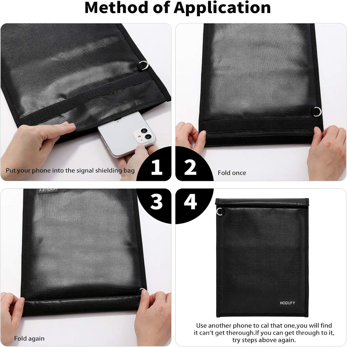 Faraday Bag (15 x 10 inches), Faraday Cage, Cell Phone Signal Jammer, Faraday Key Fob Protector, RFID Faraday Pouch Signal Blocker Anti-Theft Pouch, Anti-Hacking Case Blocker (Black)