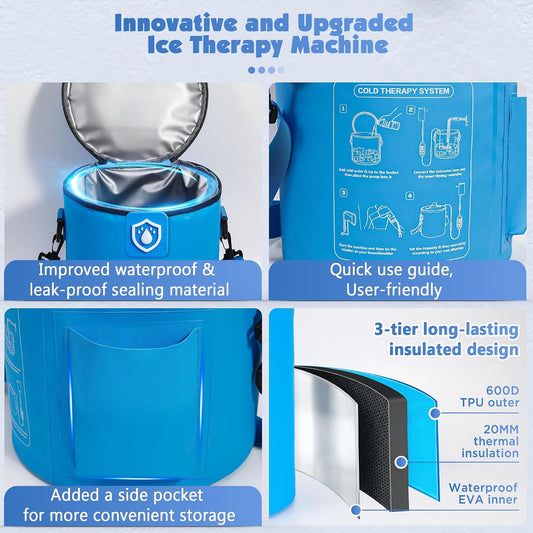 Ice Machine for Shoulder After Surgery, Portable Cold Therapy Machine for Shoulder, Ice Therapy for Recovery, Ideal for Sport Injuries, Pains Relief, Strain & Stiffness, Sprain Swelling
