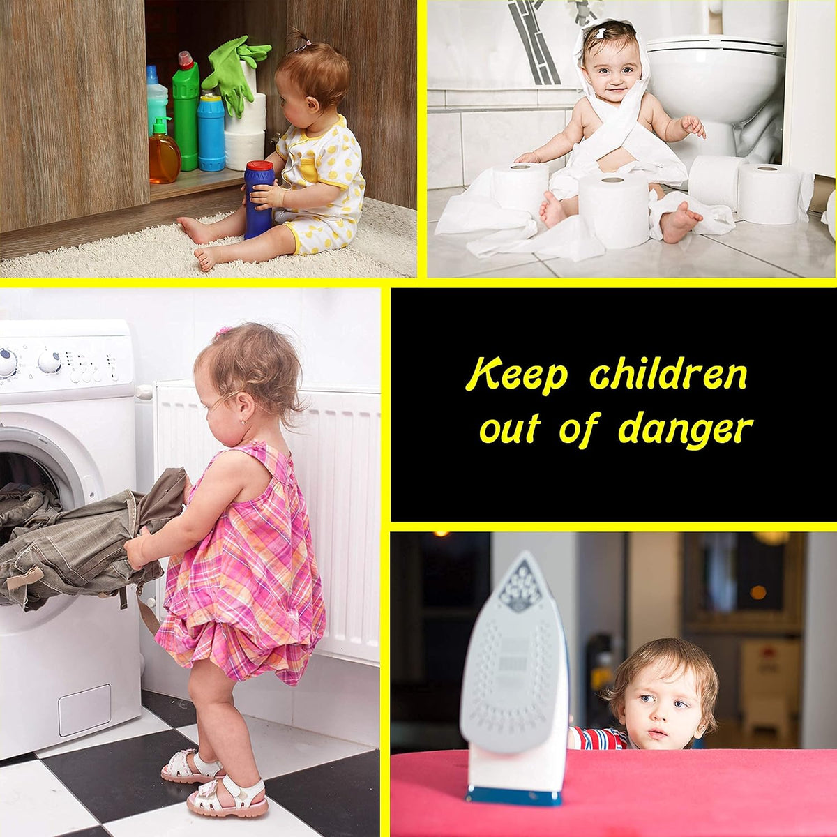 New & Improved - Door knob Baby Safety Cover - 5 Pack - Deter Little Kids from Opening Doors with A Child Proof Door Handle Lock