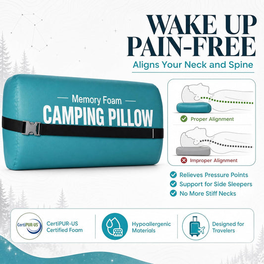 Cooling Gel Memory Foam Pillows - 1-Pack - Standard Size Memory Foam Pillow For Sleeping - Firm Pillow - Back, Stomach & Side Sleeper - Shoulder & Back Pain Relief - Washable, Bamboo Viscose Cover