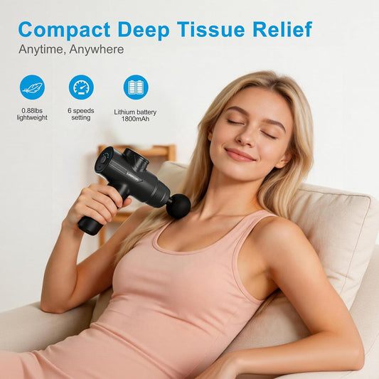 LEERCON Massage Gun Deep Tissue, Mini Muscle Massager Gun for Pain Relief