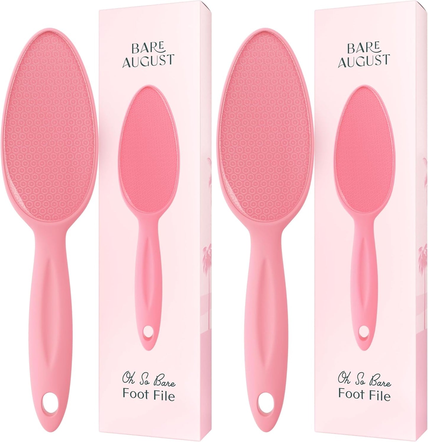 Bare August Glass Foot File Callus Remover- Heel Scraper & in Shower Foot Scrubber Dead Skin Remover - Pedicure Foot Buffer for Soft Feet