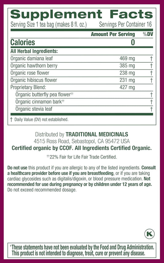 Traditional Medicinals Organic Rosy Mood, 96 Tea Bags