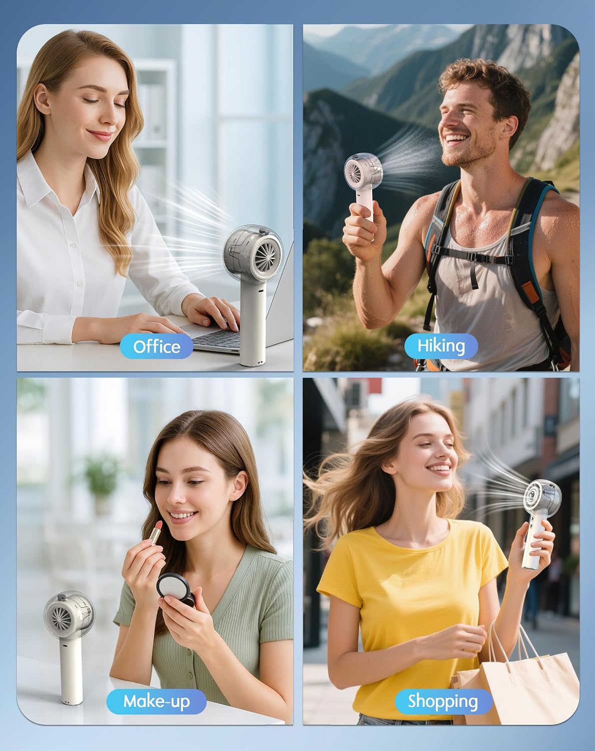 Hotsales Handheld Misting Fan, Portable Rechargeable Personal Fan with Mist