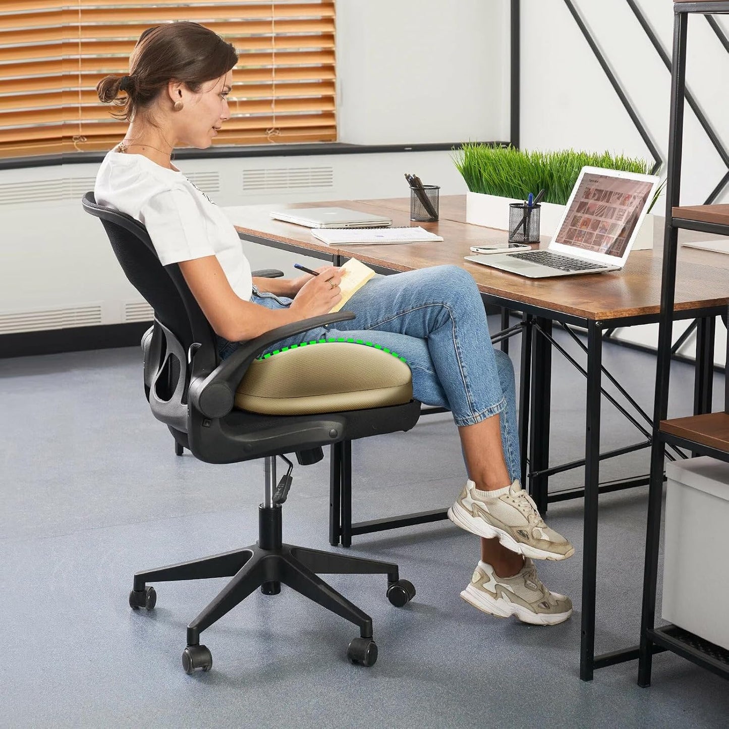 Benazcap Memory Foam Seat Cushion for Office Chair, Ergonomic Chair Cushions for Tailbone Pain Relief, Sciatica & Back Support, Office Chair Cushion & Car Seat Cushion