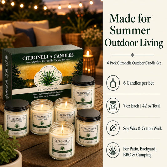 Scented Candles Gift Set, Long Lasting 6 Pack Aromatherapy Candles for Home, 42 oz 300 Hour Burn, Lavender Jasmine Vanilla Sage Sandalwood Rose Eucalyptus Mint, Gifts for Women