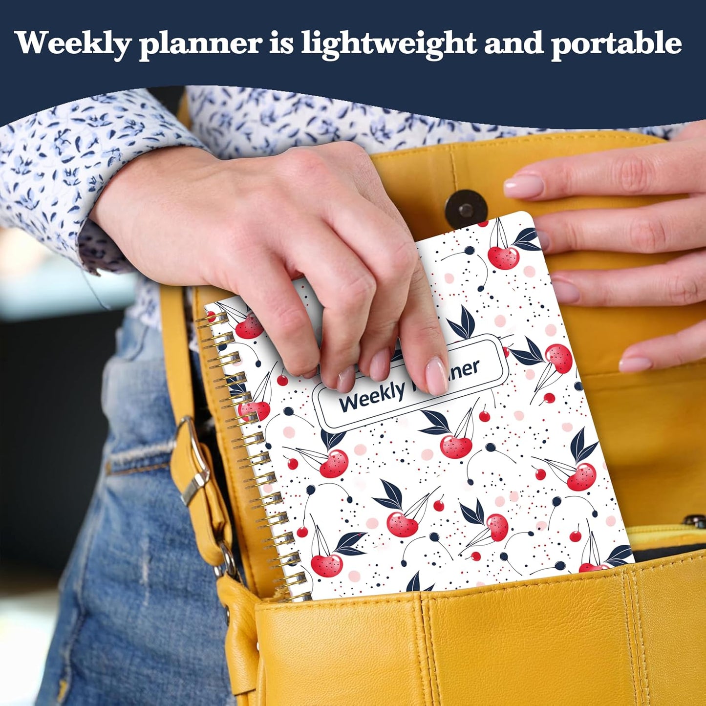 Undated Weekly Planner With Habit Tracker & To Do List 5.7 x 8.0 inch | Avoid Unfocused Busywork,Productivity Organizer,No-Bleed Thick Pages,Portable Size,Lay-Flat Spiral for Hands Free