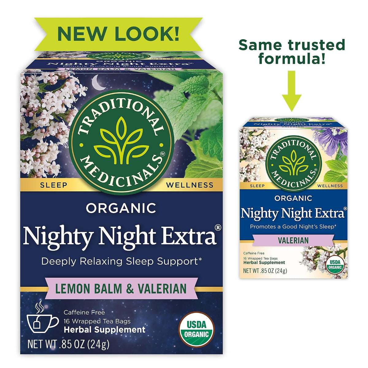 Traditional Medicinals Organic Nighty Night Extra, 16 Tea Bags