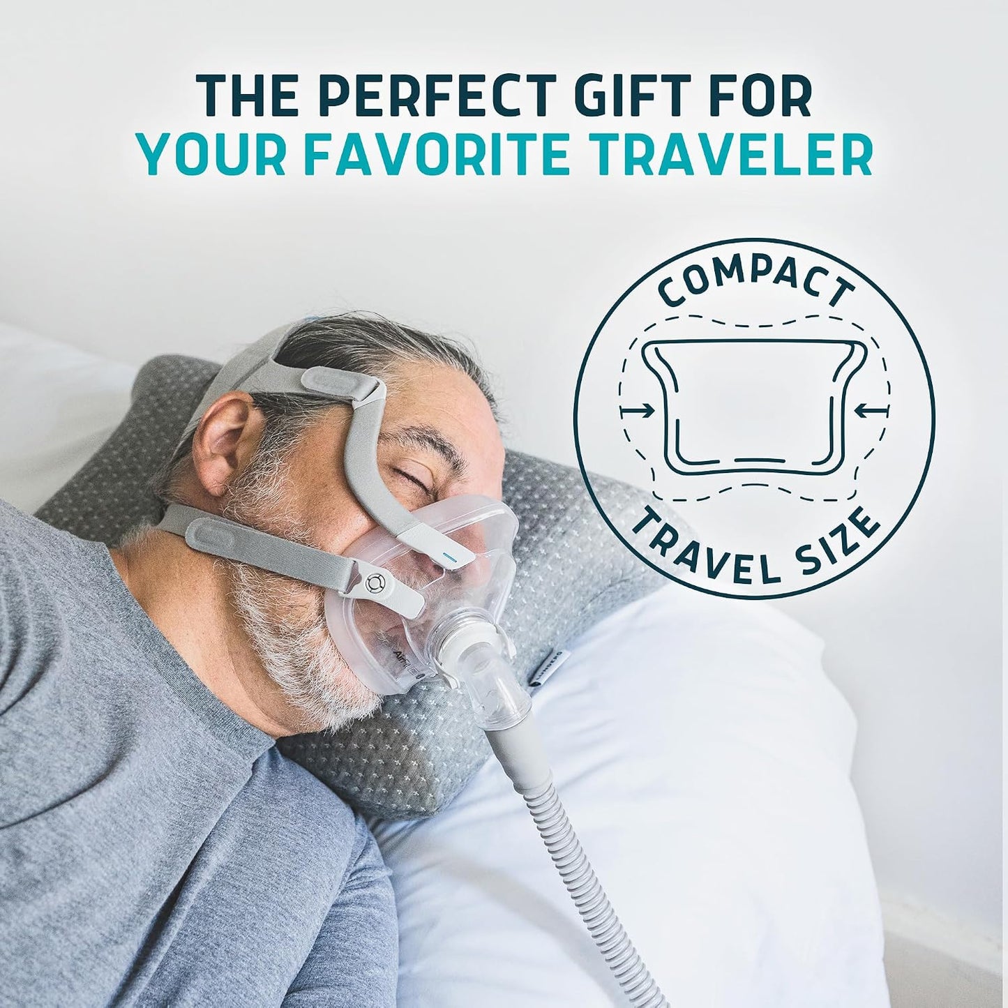 Lunderg CPAP Pillow for Side & Back Sleepers - Memory Foam with Adjustable Height - 2 Pillowcases Included (Machine Washable) - Reduce Air Leaks & Mask Pressure for Better Sleep - Works with ALL Masks