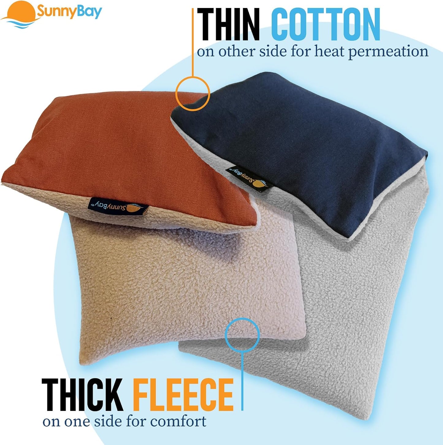 SunnyBay Small Microwave Heating Pad, Microwavable Versatile Cold/Heated Neck and Shoulder Wrap for Back Pain and More, Moist Heat Cotton-Fleece Pad, 6x11 Inches, Hot Pink and Red Flower, Pack of 2