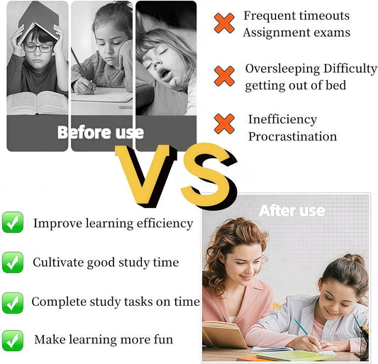 Kids Visual Timer for Kitchen,Classroom,Cooking,Learning,Bedroom,Office, 60-Minute Countdown Pomodoro Timer for Kids with Autism ADHD (Orange Style)