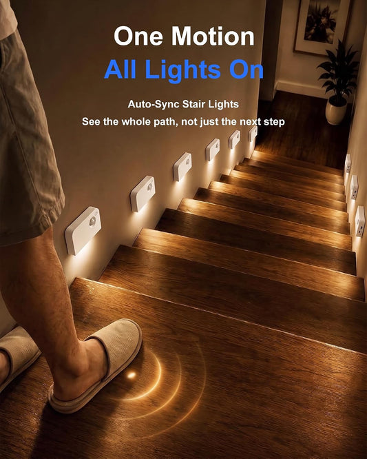 Motion Sensor Stair Light Indoor, Battery Operated Night Lights