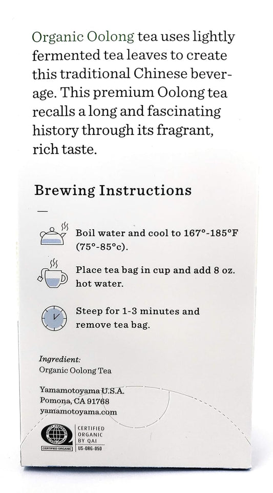 Yamamotoyama Organic Oolong Premium Tea (2 Pack, Total of 16oz)
