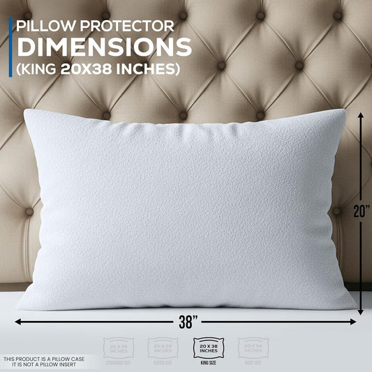 Utopia Bedding Set of 4 Waterproof Pillow Protectors with Zipper Standard Size, Terry Pillow Covers, Bed Bug and Dust Mite Proof Pillow Cases