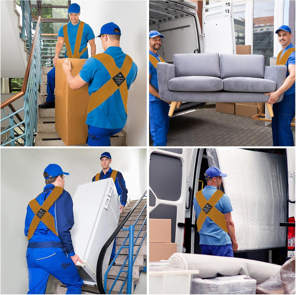 Moving Straps, 2-Person Lifting & Moving Straps, Lifting Straps for 2 Movers, Shoulder Moving Strap Dolly for Lifting Furniture, Appliances, Mattresses, or Any Item Up to 800 lbs, 2 Years Warranty