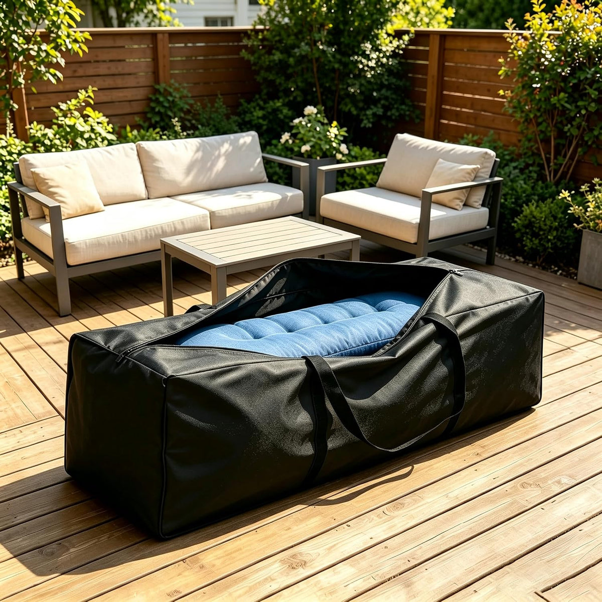 Extra Large Outdoor Cushion Storage Bags 68in Zippered Patio Storage Bag