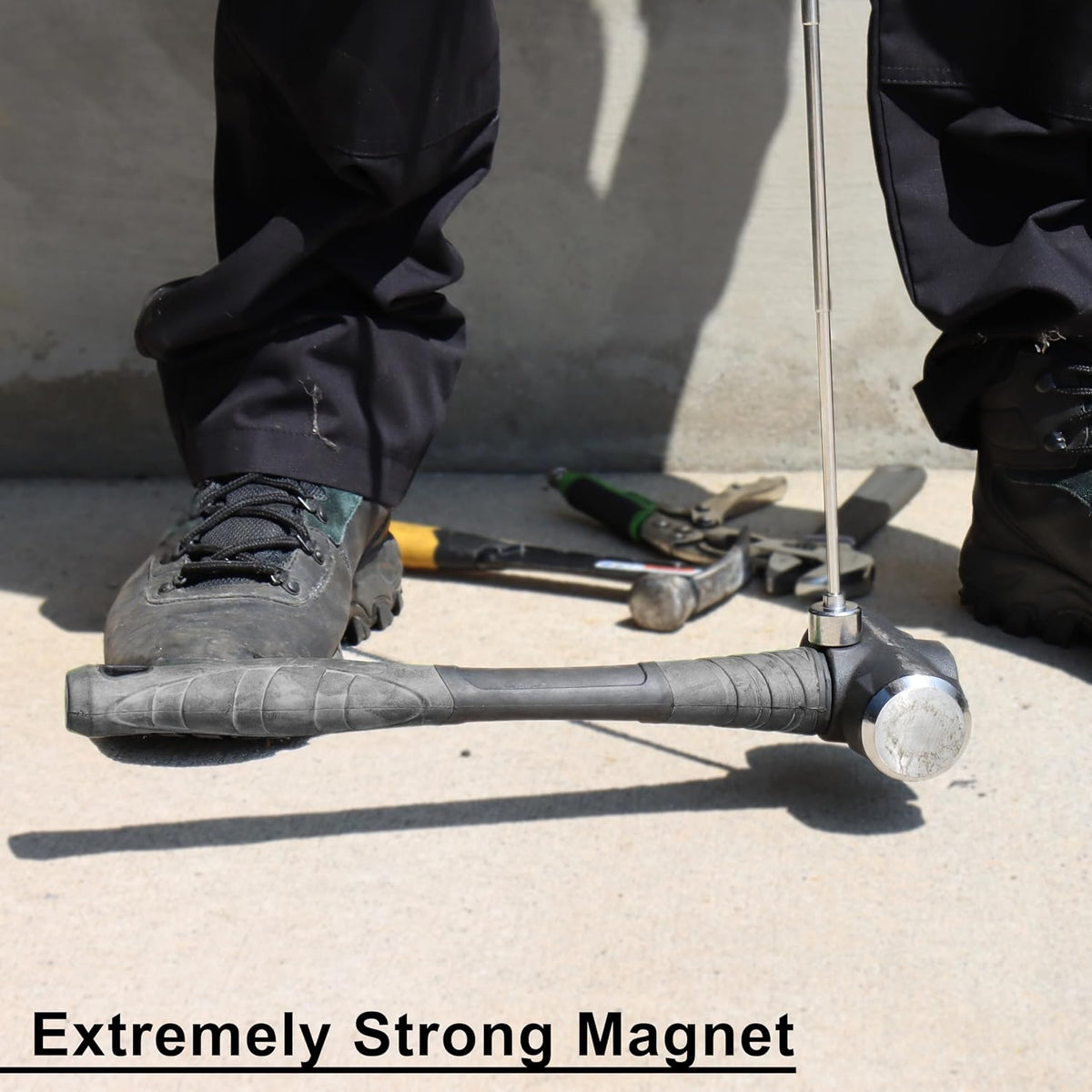 Grip 25 lb Super Telescopic Magnetic Pickup Tool - Extends to 30" - Cushion Grip - Retrieve Ferrous Objects & Metal Shavings Around Garage, Workshop, Jobsite - Easy Cleanup - Retrieval Wand