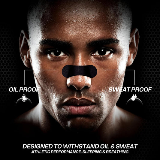 Performance Nose Strips for Breathing - Oil & Sweat-Proof Adhesive - 60 Ct