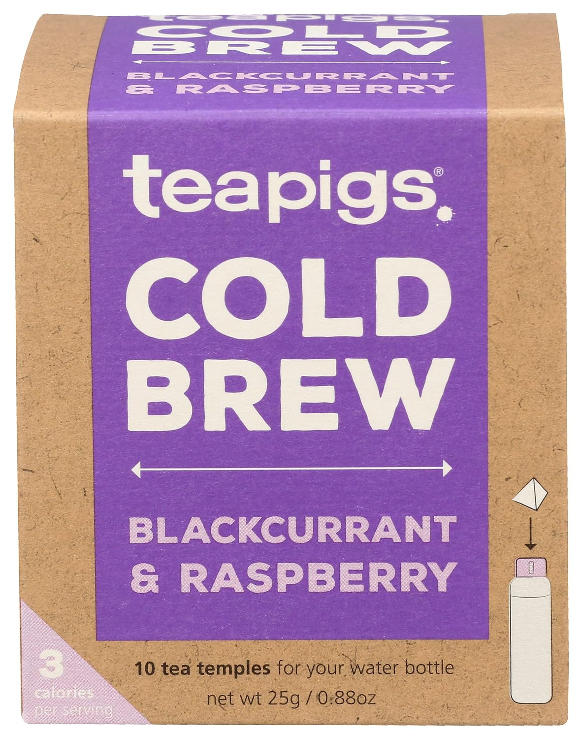 teapigs, Blackcurrant & Raspberry Cold Brew, Cold Brew Tea Temples, 10 Count, Pack of 10, Juicy, Fruity & Refreshing Cold Brew