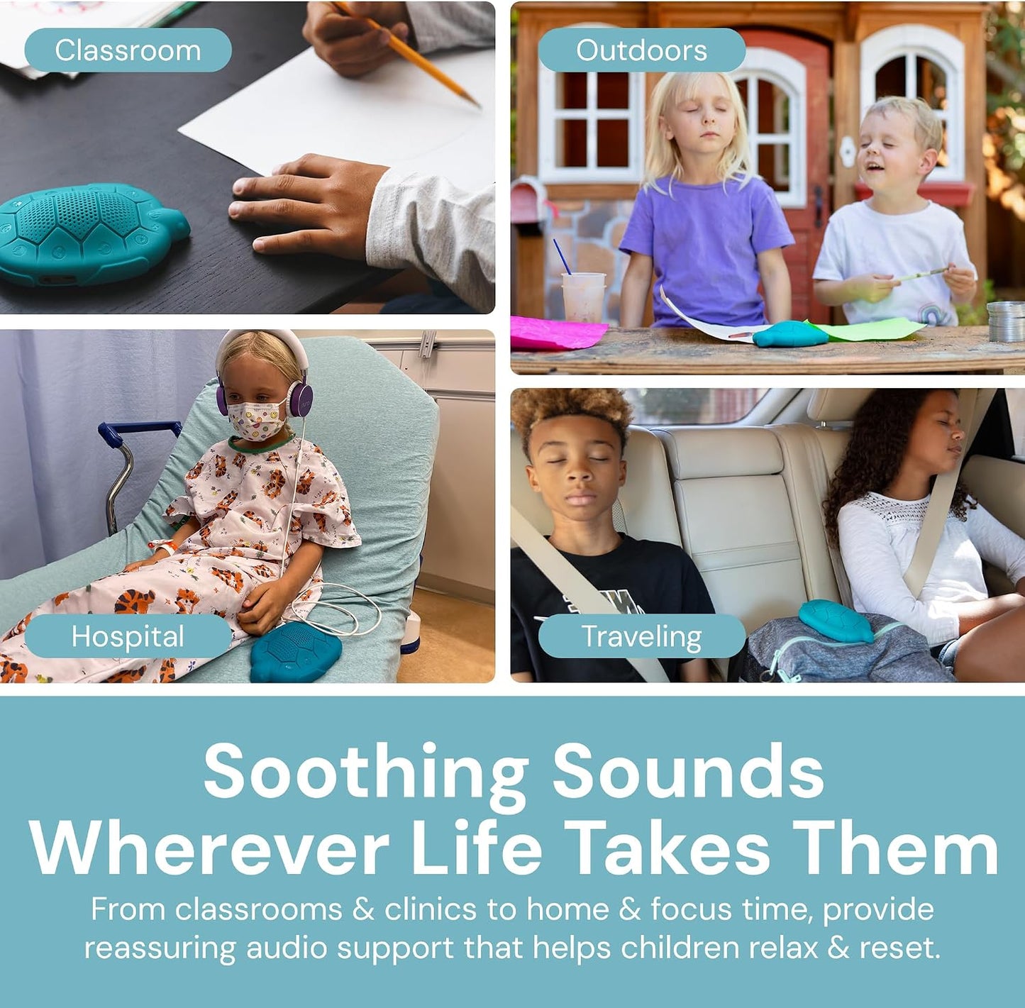 Zenimal Kids Meditation Turtle, Screen Free Sleep and Meditation Device for Kids, 9 Guided Meditations Plus 3 Sleep Sounds, No WiFi at Bedtime, Narrated by a Real Human Voice, Ages 3 to 12